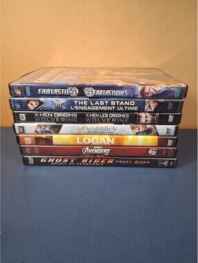 Marvel Superhero 7-DVD Movie Lot - Avengers, Logan, X-Men, Fantastic 4 And More!